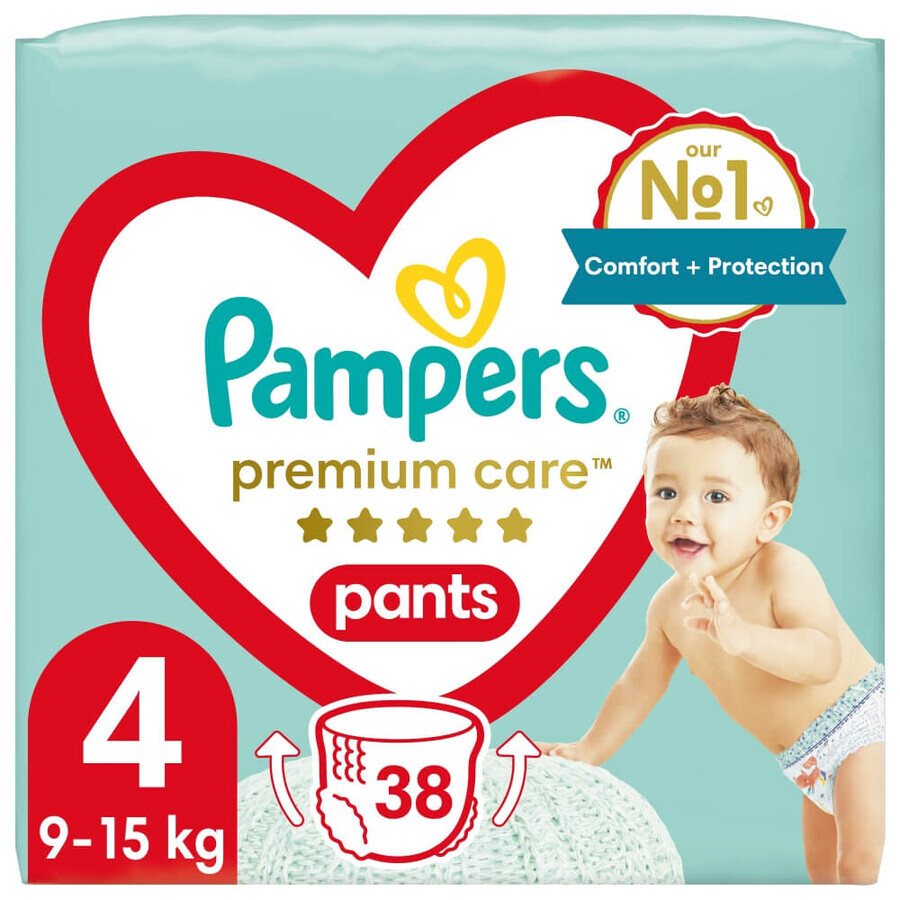 Pampers Premium Care Pants, Windeln, Größe 4, 9-15 kg, 38 Stück