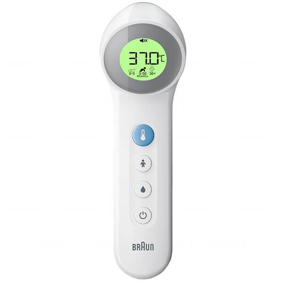 Braun BNT 400, berührungsloses 5-in-1-Stirnthermometer mit Age Precision, weiß