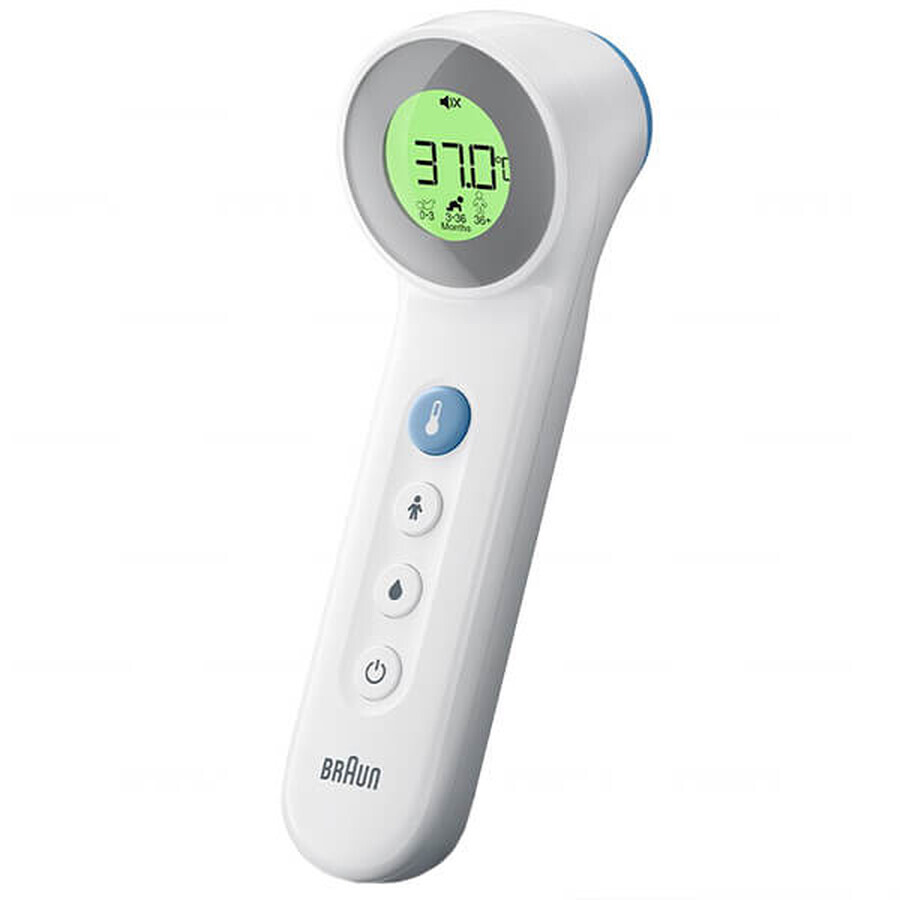 Braun BNT 400, berührungsloses 5-in-1-Stirnthermometer mit Age Precision, weiß