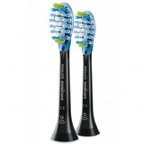 Philips Sonicare C3 Premium Plaque Defense Sonic Toothbrush Replacement Tips, HX9042/33, Black, 2 Pack