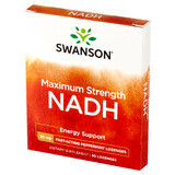 Swanson Maxiumum Strength NADH, aromă de mentă, 30 pastile