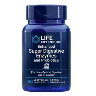 Life Extension Enhanced Super Enzime Digestive cu Probiotice, 60 capsule vegetale