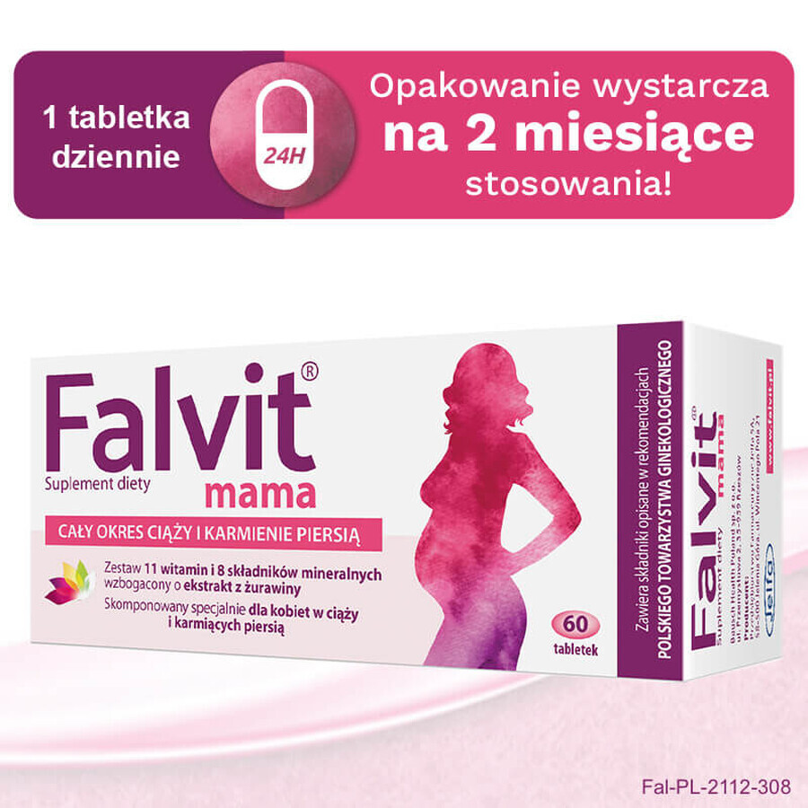 Falvit Mama, 60 film-coated tablets