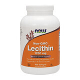 Now Foods Nicht-GMO Lecithin 1200 mg, Lecithin, 400 Kapseln