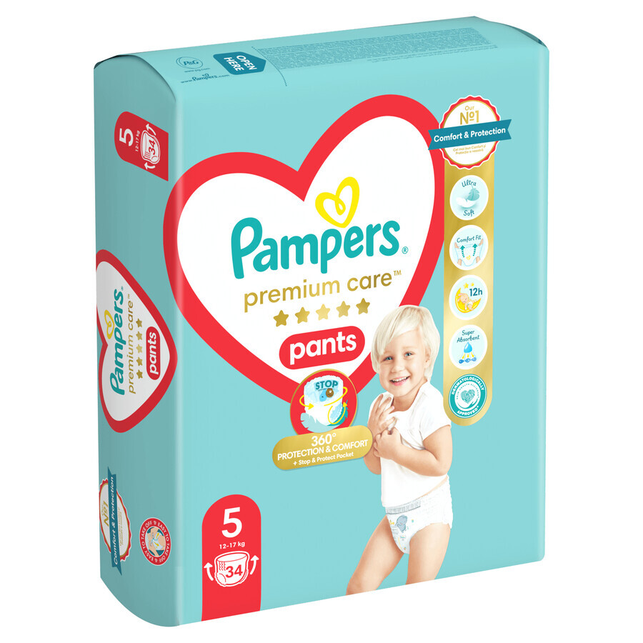 Pampers Premium Care Pants, Windeln, Größe 5, 12-17 kg, 34 Stück