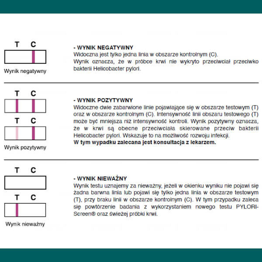 Pylori-Screen, snelle test voor de opsporing van antilichamen tegen Helicobacter pylori, 1 stuk