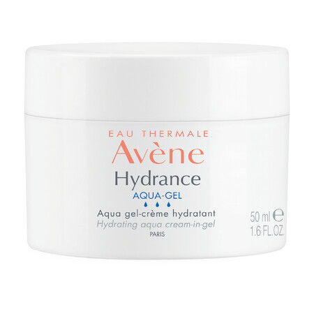 Avène Hydrance Aqua Gel, gel-crème hydratant pour le visage, peaux sensibles et déshydratées, 50 ml