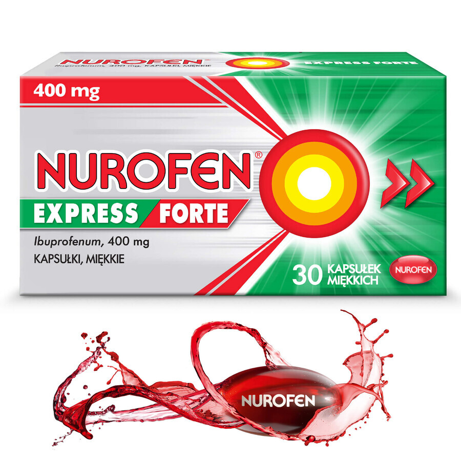 Nurofen Express Forte 400 mg, 30 Weichkapseln