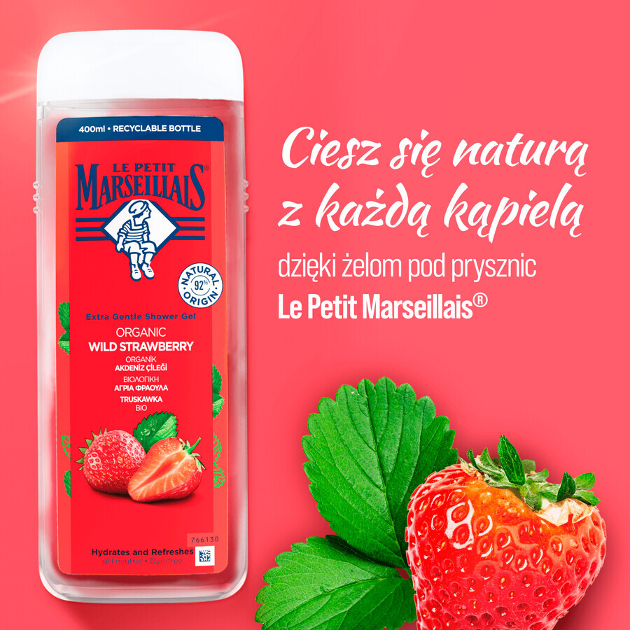 Le Petit Marseillais, gel douche, fraise, 400 ml