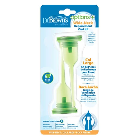 Dr. Brown's Options+, set reserveflessen, wijde opening, 270 ml, 2 stuks
