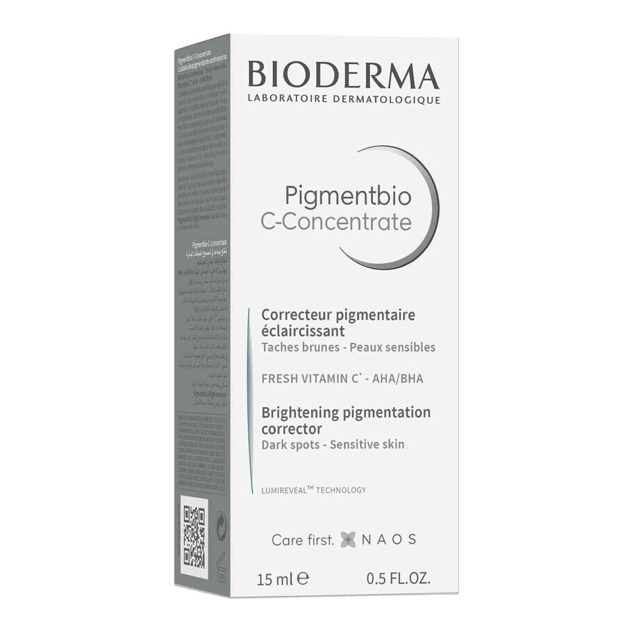 Bioderma Pigmentbio C-Concentrate, concentrat facial iluminator, cu vitamina C, 15 ml