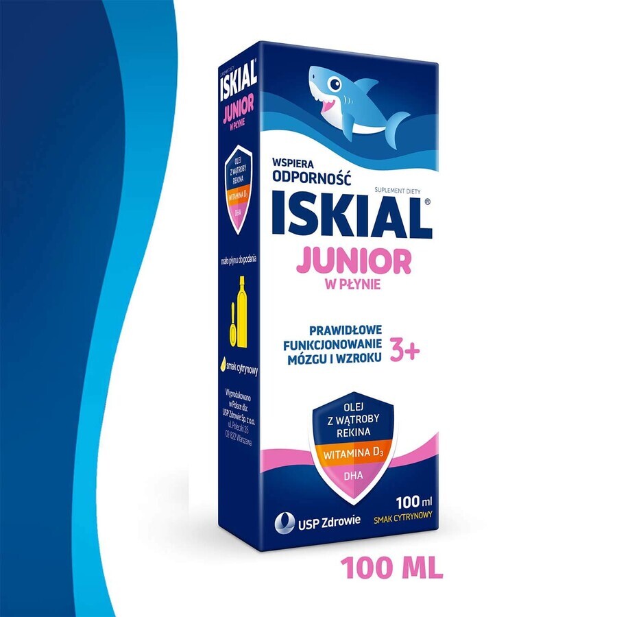 Iskial Junior vloeibaar, vanaf 3 jaar, citroensmaak, 100 ml