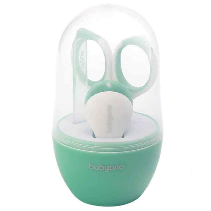 BabyOno, set per la cura delle unghie di neonati e bambini, verde, 398/01