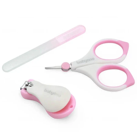 BabyOno, nail care set for babies and toddlers, pink, 398/02