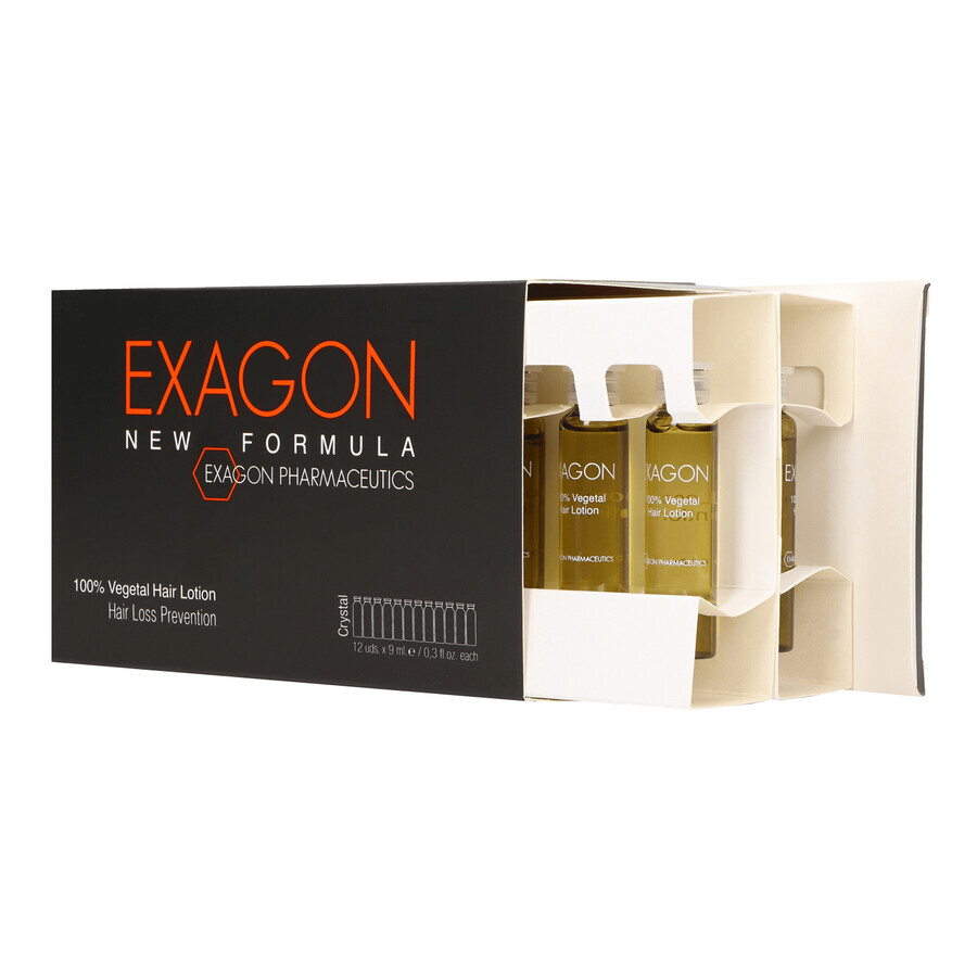 Exagon New Formula, Behandlung von Haarausfall, Ampullen, 12 x 9 ml