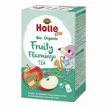 Holle Bio Kids Herbal Flamingo, Kräuter- und Früchtetee für Kinder, 1,8 g x 20 Portionsbeutel