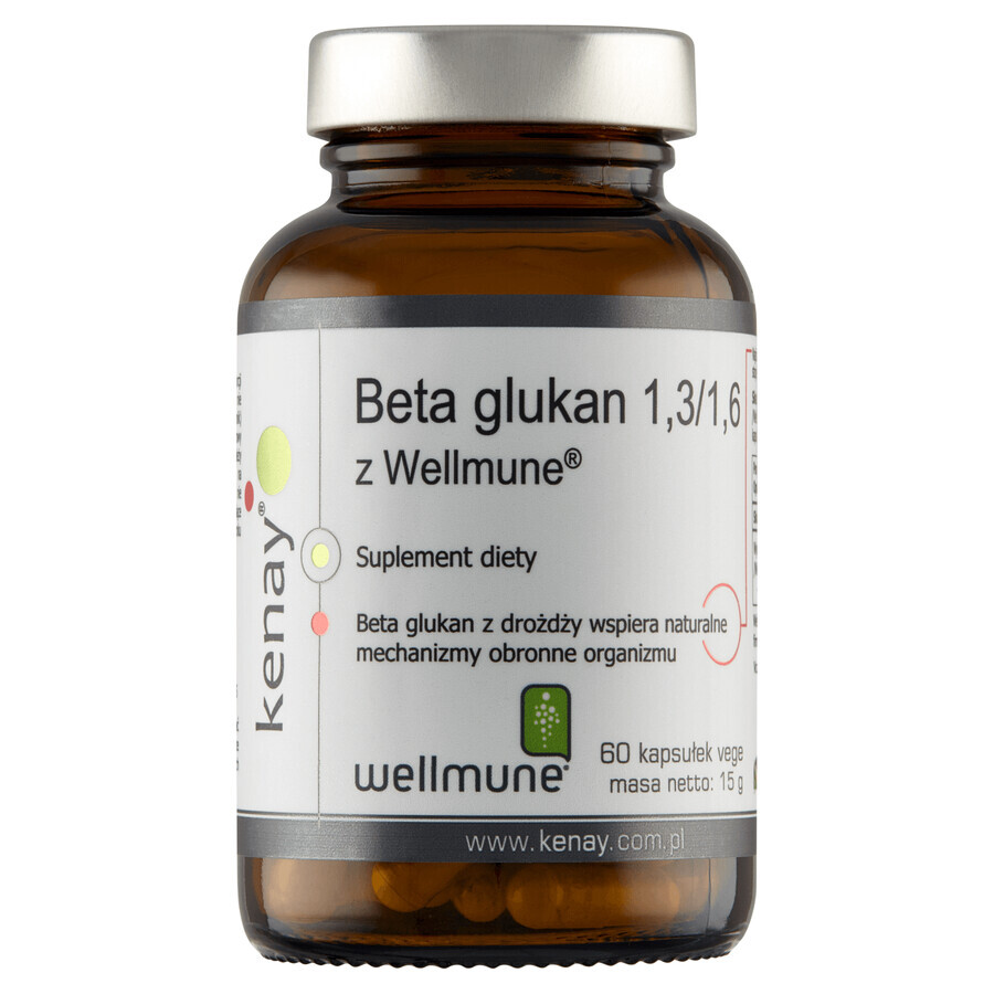 Kenay Beta Glucan 1.3/ 1.6 with Wellmune, 60 vegetable capsules