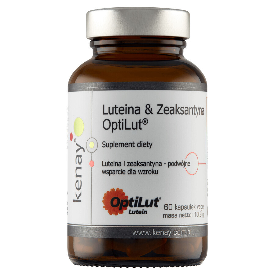 Kenay Lutein &amp; Zeaxanthin OptiLut, 60 pflanzliche Kapseln