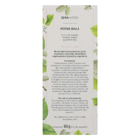 SEMA Herba White Mulberry Fix, 2 g x 30 Beutel