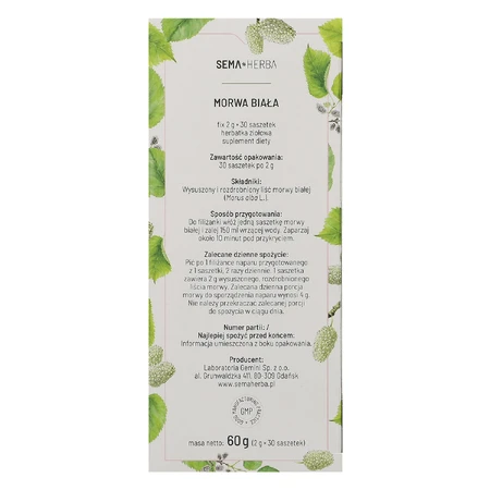 SEMA Herba White Mulberry Fix, 2 g x 30 Beutel