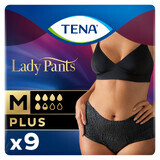 Tena Lady Pants Noir, absorbent panties, size M, 75-105 cm, Plus, 9 pieces