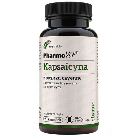 PharmoVit Capsaicin aus Cayennepfeffer, 90 Kapseln