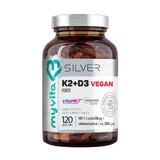 MyVita Silver, Vitamina K2 + D3 Vegan Forte, 120 cápsulas