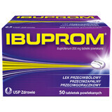 Ibuprom 200 mg, 50 film-coated tablets