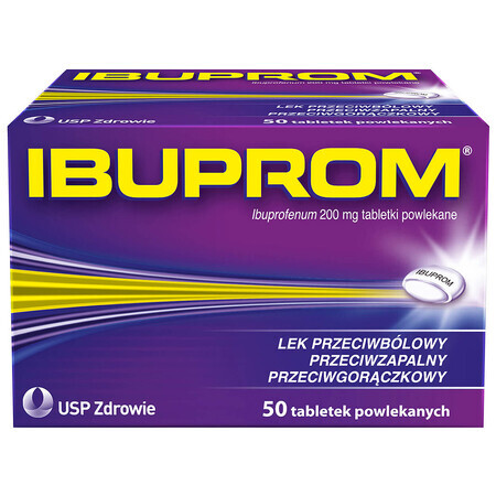 Ibuprom 200 mg, 50 filmomhulde tabletten