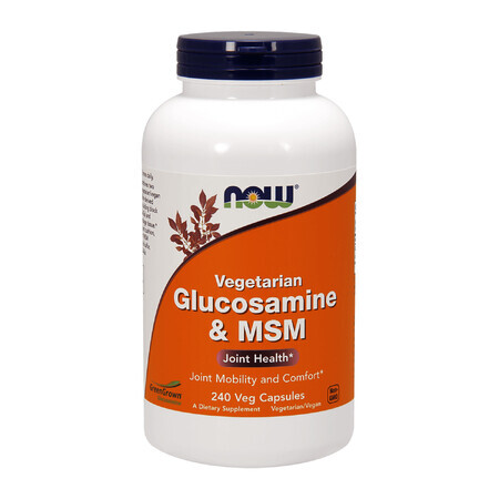 Now Foods Glucosamina MSM, 240 capsule vegetali