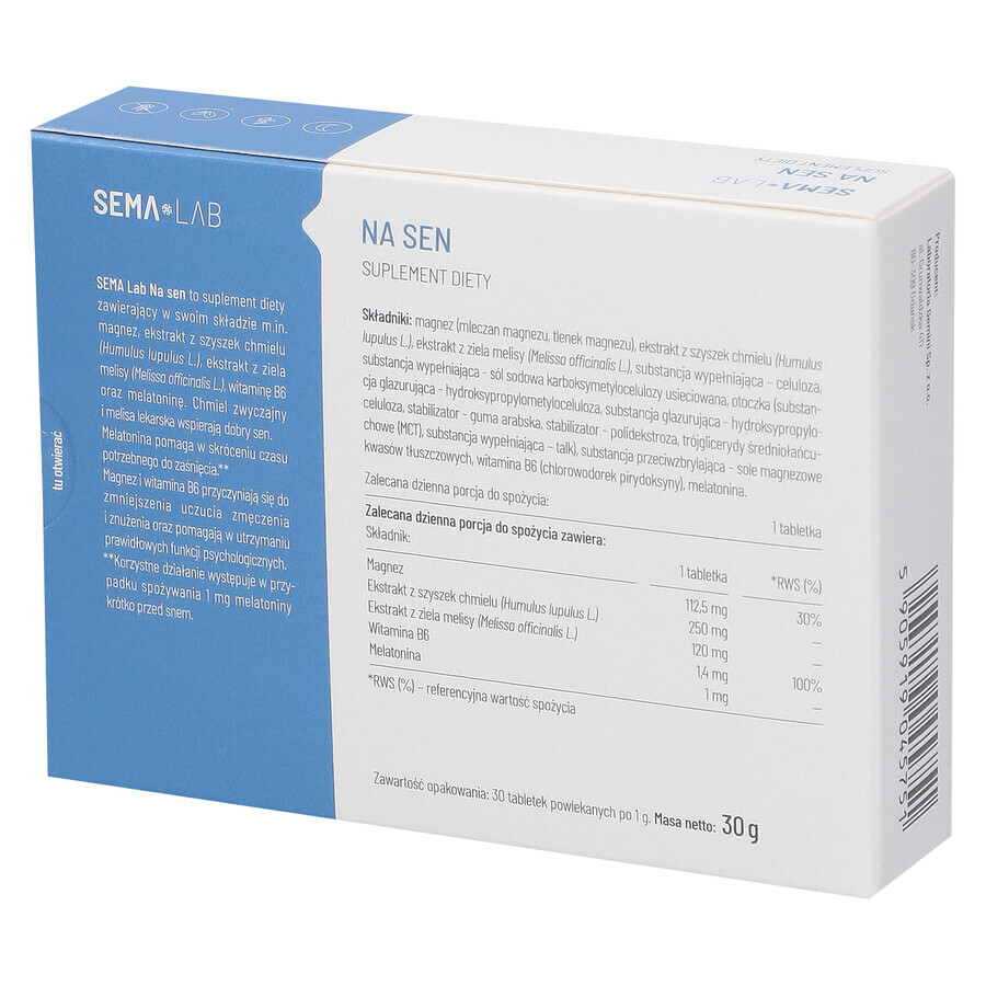 SEMA Lab Na Sen, 30 Filmtabletten