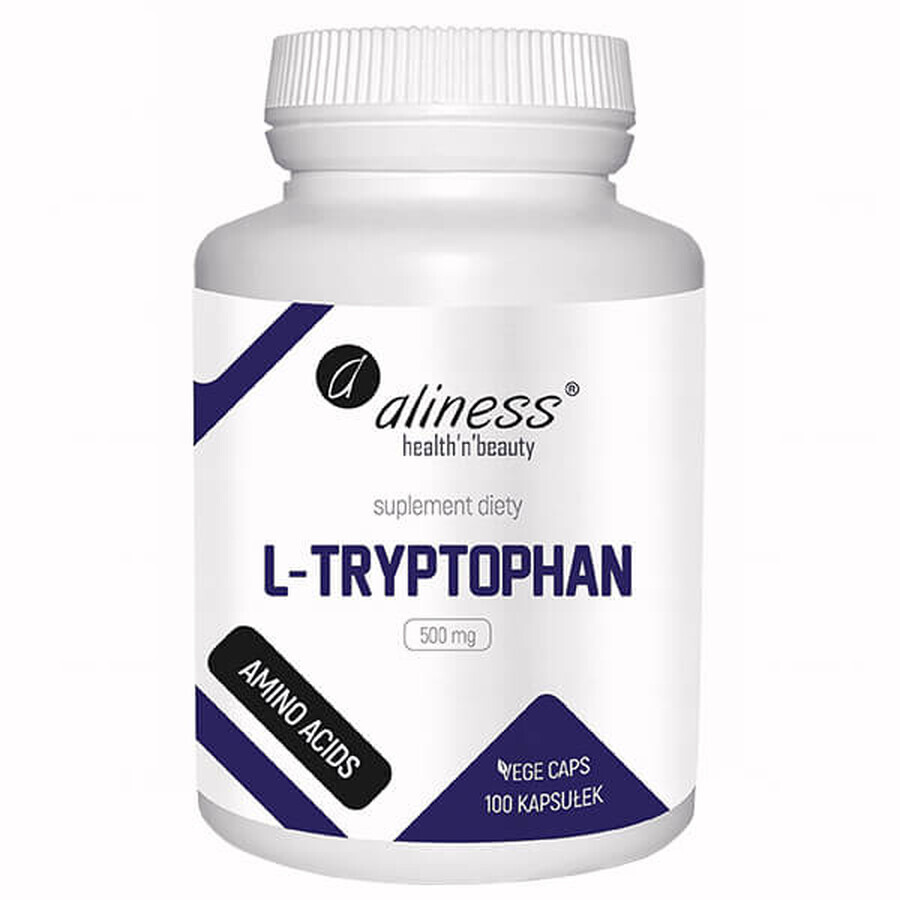 Aliness L-Tryptophan, L-Tryptophan 500 mg, 100 pflanzliche Kapseln