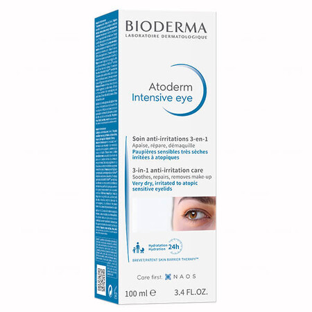 Bioderma Atoderm Intensive Eye, 3-in-1-Pflege für gereizte Augenlidhaut, 100 ml