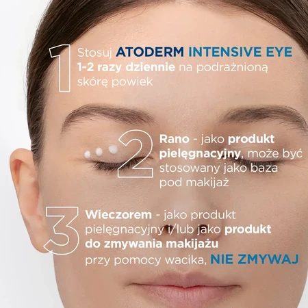 Bioderma Atoderm Intensive Eye, 3-in-1 verzorging voor geïrriteerde ooglidhuid, 100 ml
