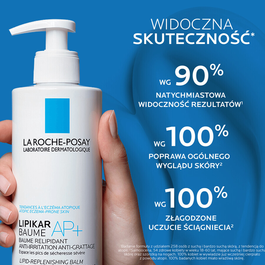 La Roche-Posay Lipikar Baume AP+M, loción corporal, piel seca y atópica, desde el nacimiento, 400 ml