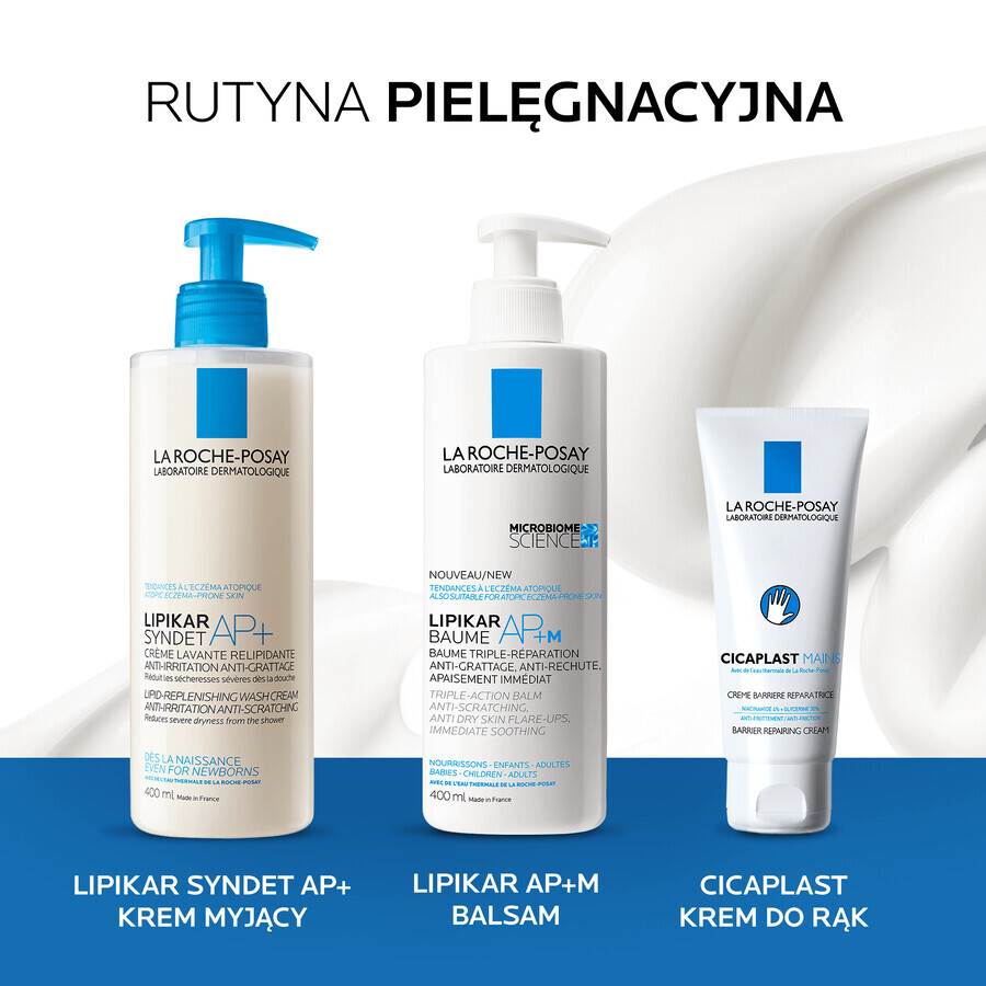 La Roche-Posay Lipikar Baume AP+M, loción corporal, piel seca y atópica, desde el nacimiento, 400 ml