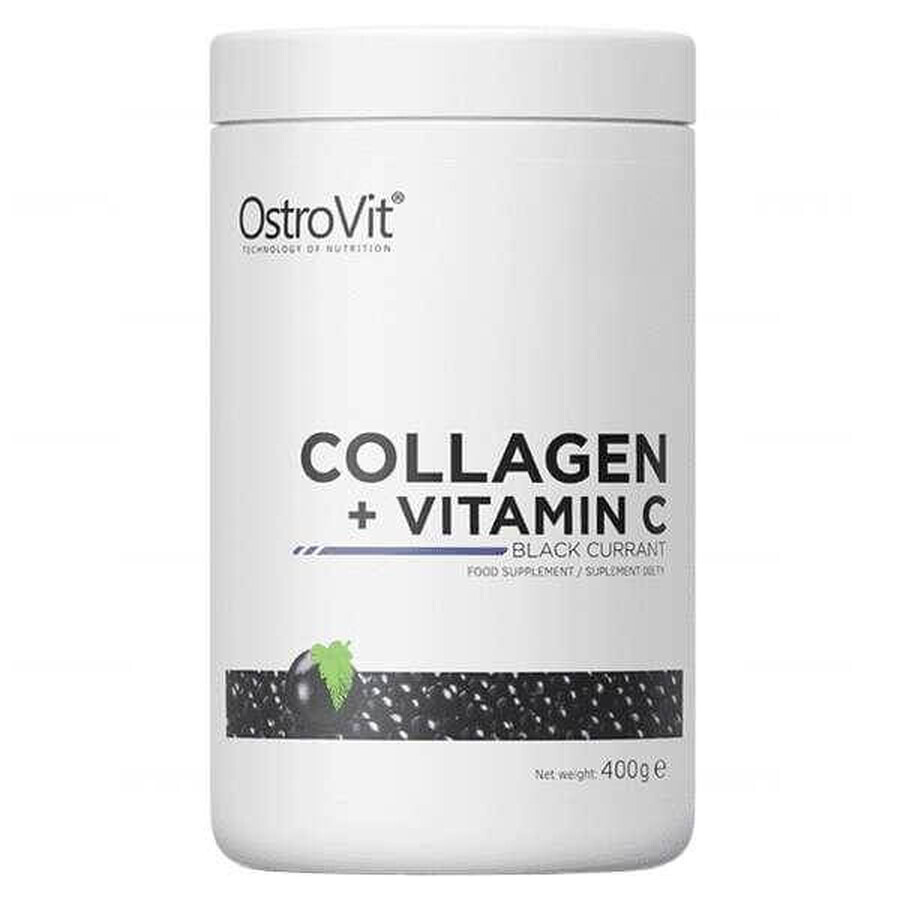 OstroVit, Colágeno + Vitamina C, grosella negra, 400 g