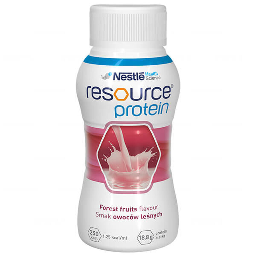 Resource Protein, nutritional supplement, berry flavor, 4 x 200 ml