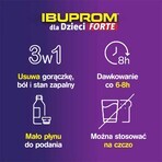 Ibuprom for children Forte 200 mg/ 5 ml, oral suspension, from the age of 3 months, strawberry flavor, 150 ml