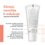 Avene Antirougeurs Jour, crema facial calmante, pieles sensibles y muy secas, SPF 30, 40 ml