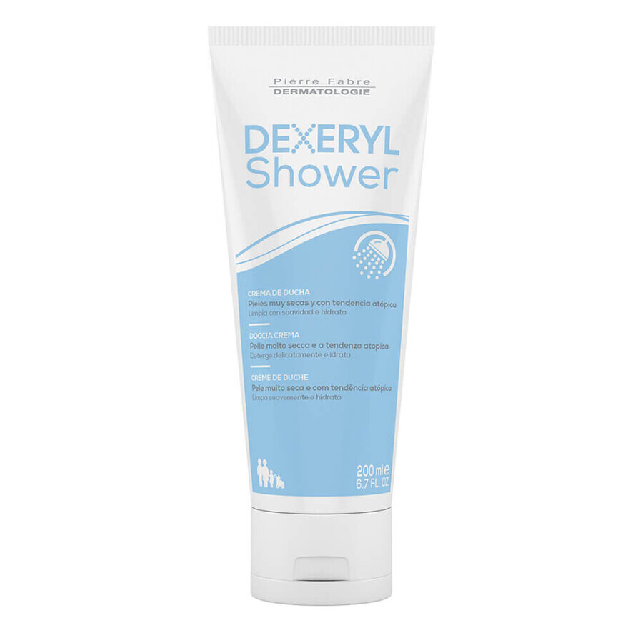 Dexeryl, shower, cleansing cream for babies, children and adults, very dry skin prone to atopy, 200 ml