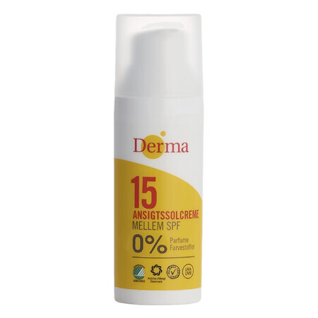 Derma Sun, Gesichtssonnencreme SPF 15, 50 ml