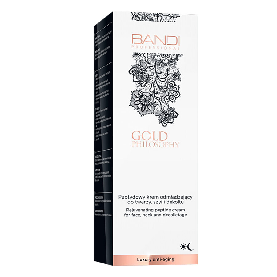 Bandi Gold Philosophy, rejuvenating peptide cream for face, neck and décolleté, 50 ml