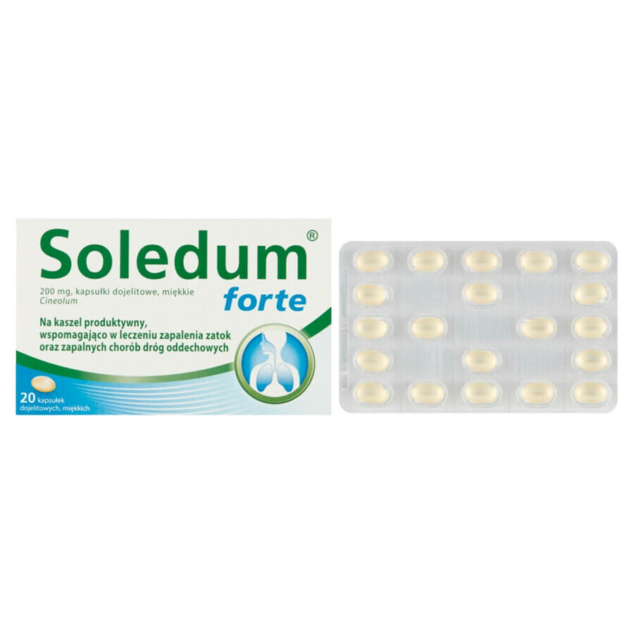 Soledum forte 200 mg, 20 magensaftresistente Kapseln