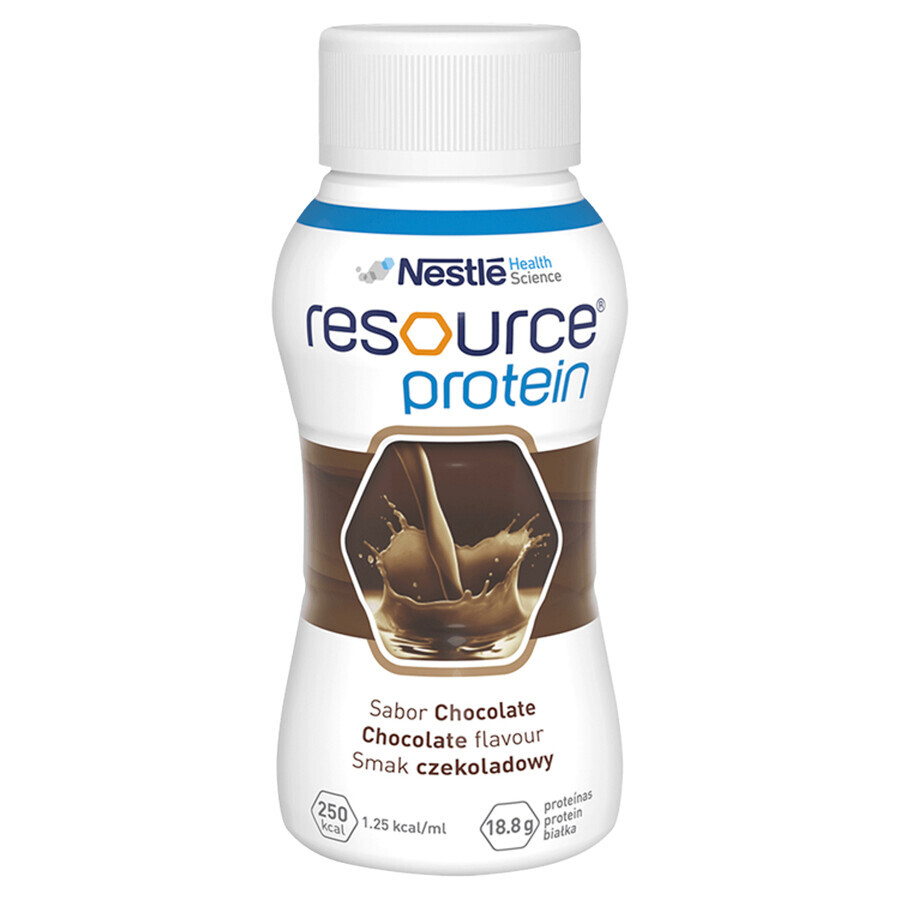 Resource Protein, preparado nutricional, sabor chocolate, 4 x 200 ml