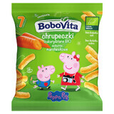 BoboVita Piggy Peppa Corn Crisps Bio, morcov moale, după 7 luni, 20 g 