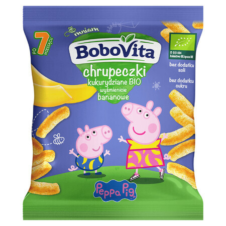 BoboVita Peppa Pig Corn Crisps Bio, delicious bananas, after 7 months, 20 g