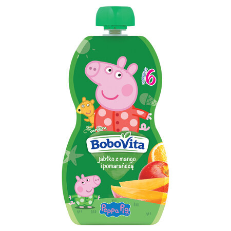 BoboVita Peppa Pig Mousse in der Tube, Apfel mit Mango und Orange, nach 6 Monaten, 100 g