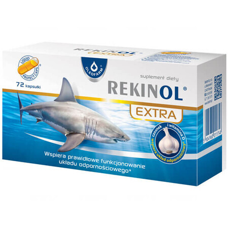 Rekinol Extra, Haifischleberöl, 72 Kapseln