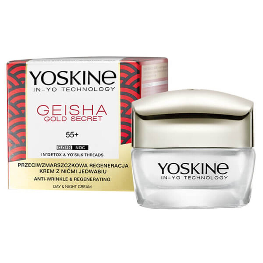 DAX Yoskine Geisha Gold Secret 55 +, anti-wrinkle cream with silk threads, day and night, 50 ml.